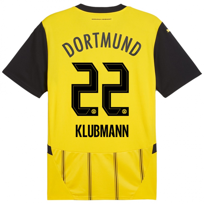 Kinder Leon Klubmann #22 Gelb Schwarz Heimtrikot Trikot 2024/25 T-Shirt