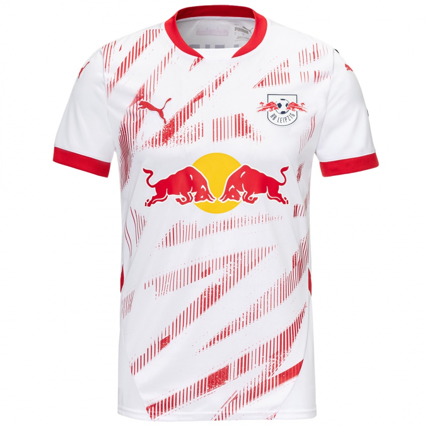 Kinder Lukas Klostermann #16 Weiß Rot Heimtrikot Trikot 2024/25 T-Shirt