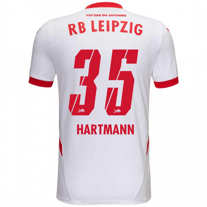 Kinder Fabrice Hartmann #35 Weiß Rot Heimtrikot Trikot 2024/25 T-Shirt