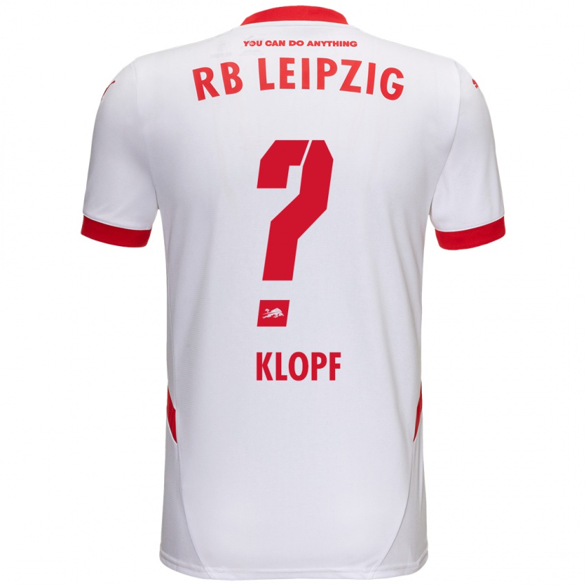 Kinder Oskar Klopf #0 Weiß Rot Heimtrikot Trikot 2024/25 T-Shirt