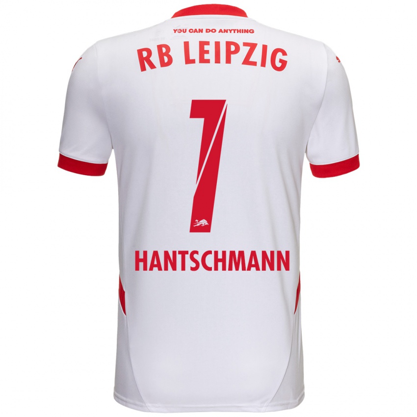 Kinder Franz Hantschmann #1 Weiß Rot Heimtrikot Trikot 2024/25 T-Shirt