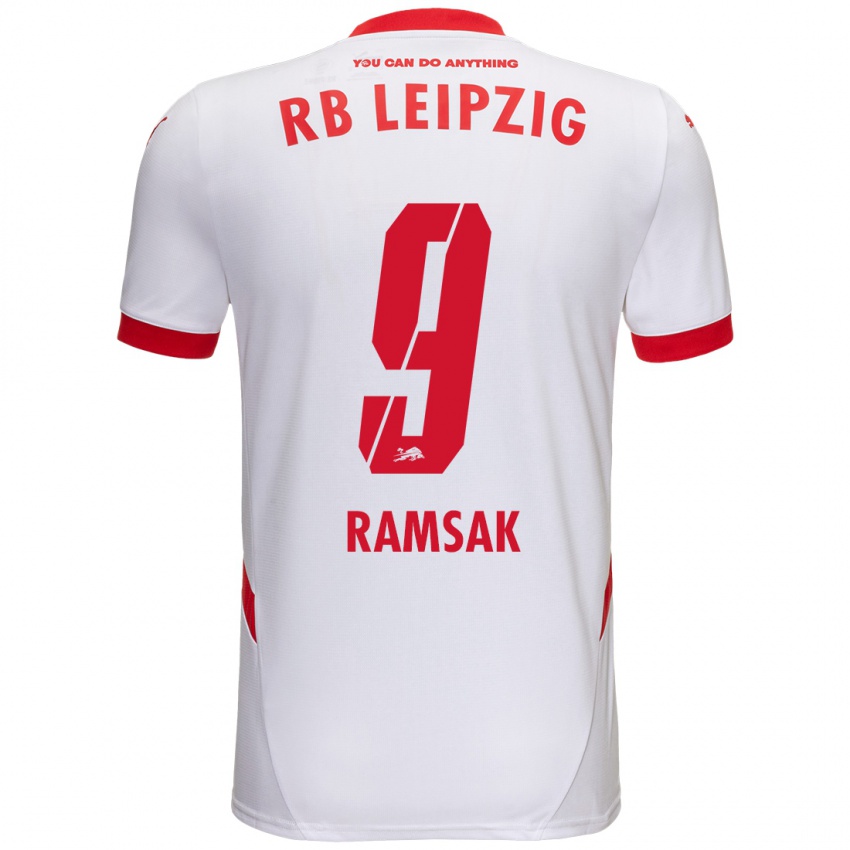 Kinder Robert Ramsak #9 Weiß Rot Heimtrikot Trikot 2024/25 T-Shirt