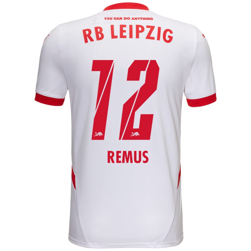 Kinder Niklas Remus #12 Weiß Rot Heimtrikot Trikot 2024/25 T-Shirt