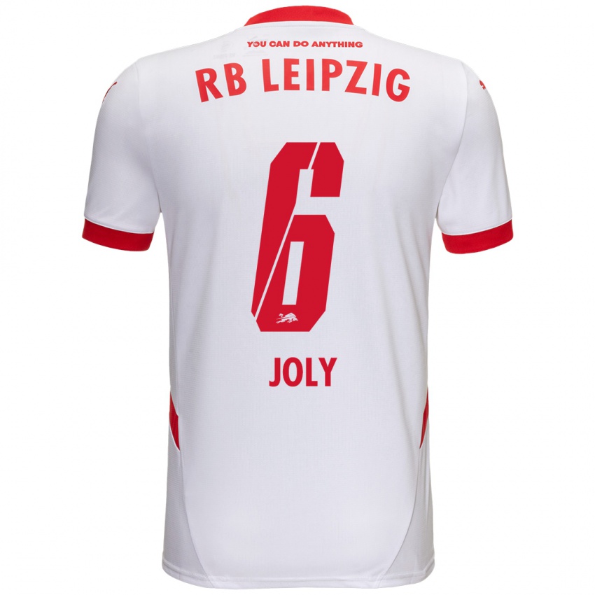 Kinder Lou-Ann Joly #6 Weiß Rot Heimtrikot Trikot 2024/25 T-Shirt