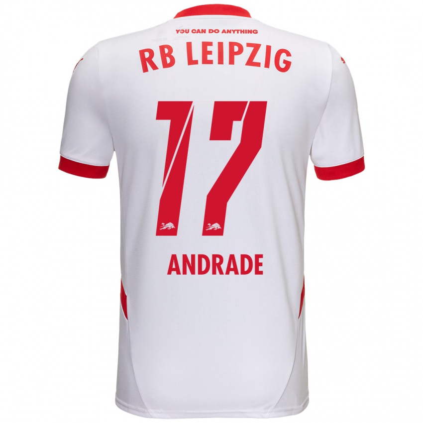 Kinder Lydia Andrade #17 Weiß Rot Heimtrikot Trikot 2024/25 T-Shirt