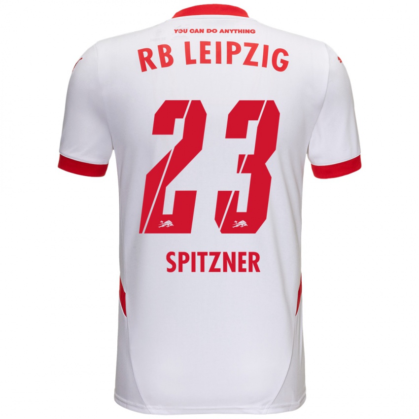 Kinder Kyra Spitzner #23 Weiß Rot Heimtrikot Trikot 2024/25 T-Shirt