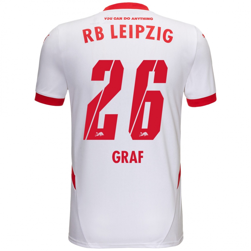 Kinder Luca Maria Graf #26 Weiß Rot Heimtrikot Trikot 2024/25 T-Shirt