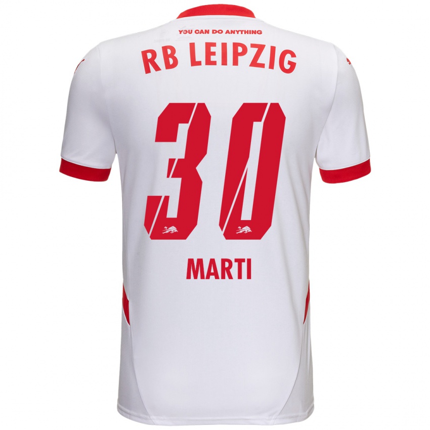 Kinder Lara Marti #30 Weiß Rot Heimtrikot Trikot 2024/25 T-Shirt