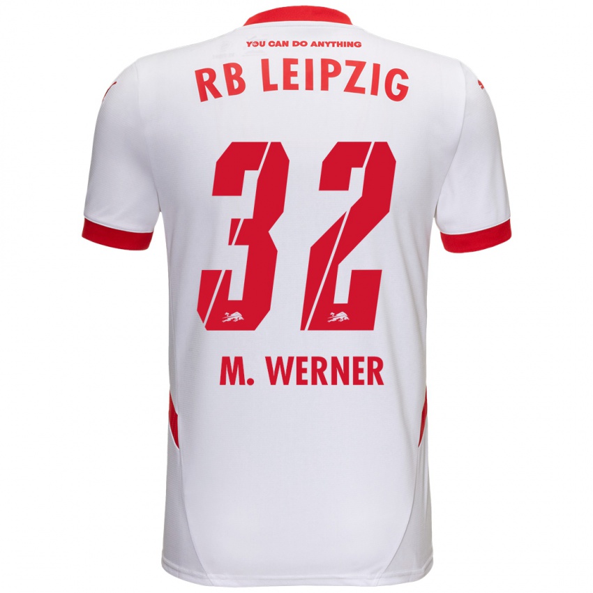 Kinder Mia Werner #32 Weiß Rot Heimtrikot Trikot 2024/25 T-Shirt