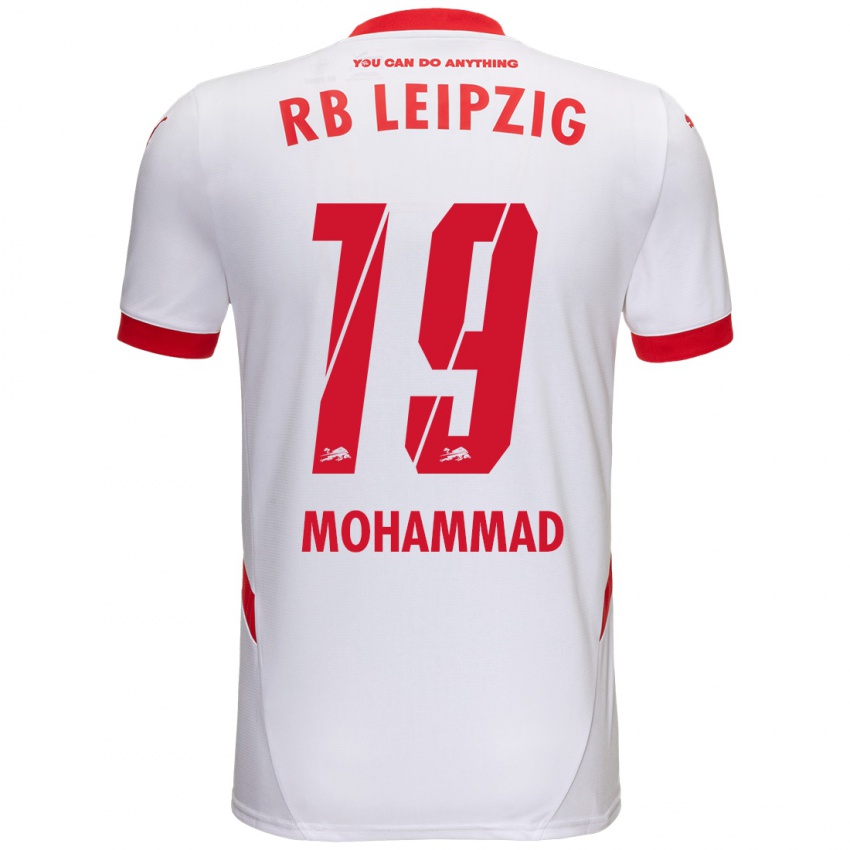 Kinder Sammy Mohammad #19 Weiß Rot Heimtrikot Trikot 2024/25 T-Shirt