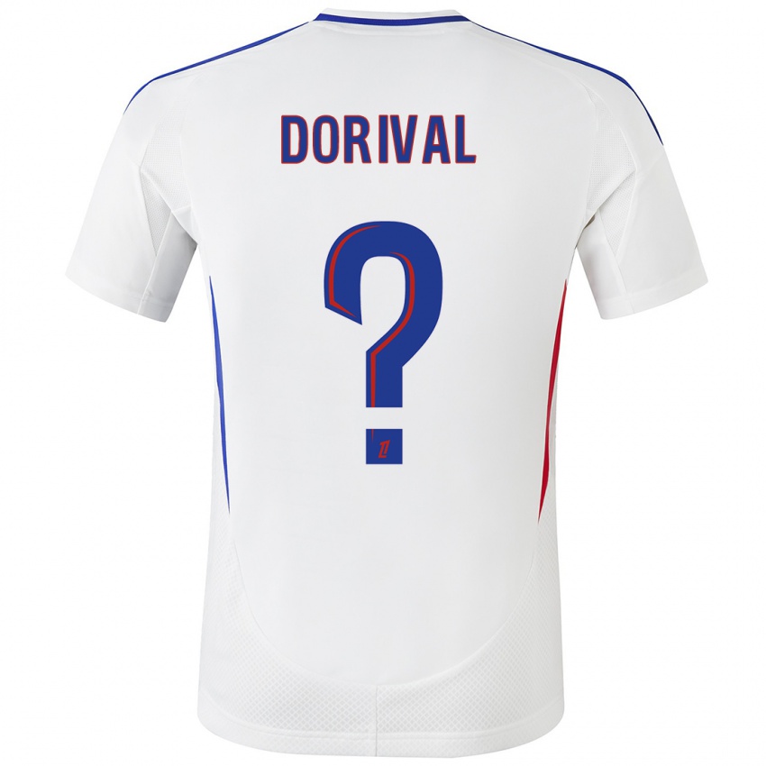 Kinder Pierre Dorival #0 Weiß Blau Heimtrikot Trikot 2024/25 T-Shirt