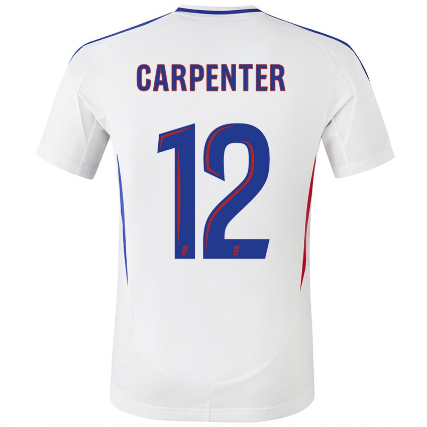 Kinder Ellie Carpenter #12 Weiß Blau Heimtrikot Trikot 2024/25 T-Shirt