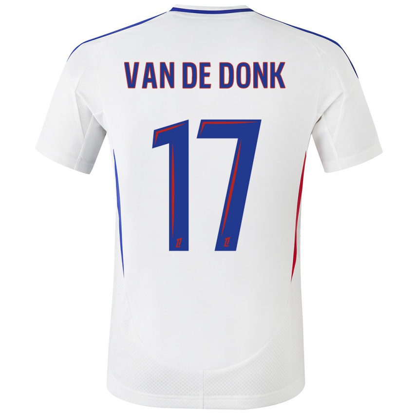 Kinder Danielle Van De Donk #17 Weiß Blau Heimtrikot Trikot 2024/25 T-Shirt