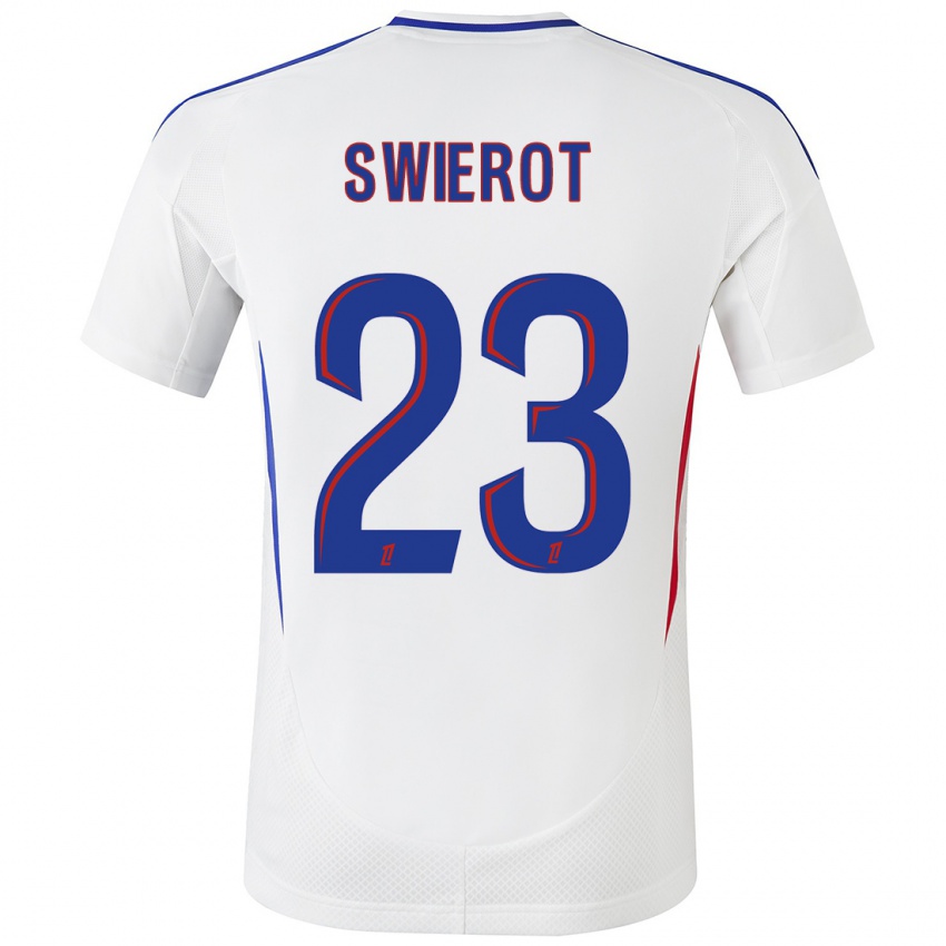 Kinder Julie Swierot #23 Weiß Blau Heimtrikot Trikot 2024/25 T-Shirt