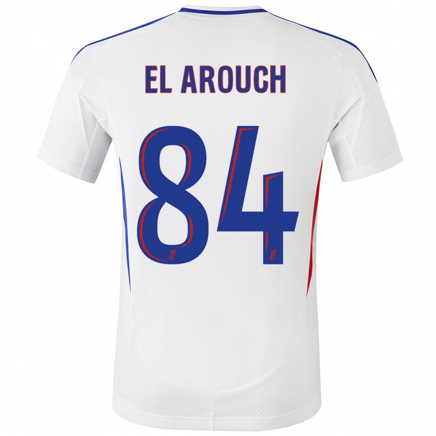 Kinder Mohamed El Arouch #84 Weiß Blau Heimtrikot Trikot 2024/25 T-Shirt