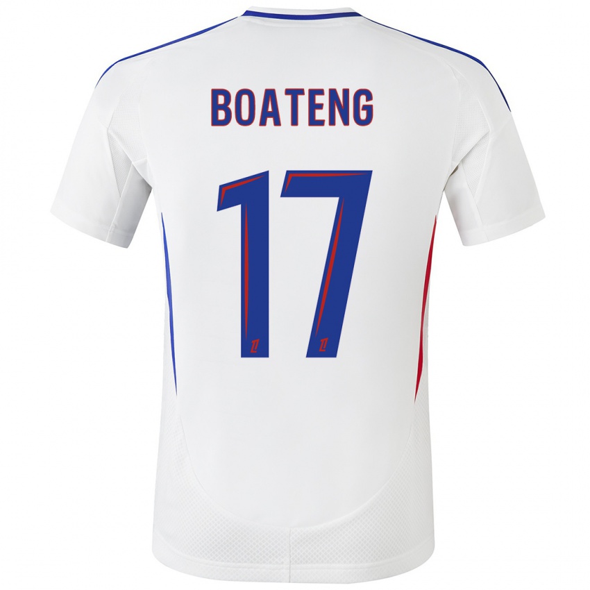 Kinder Jerome Boateng #17 Weiß Blau Heimtrikot Trikot 2024/25 T-Shirt