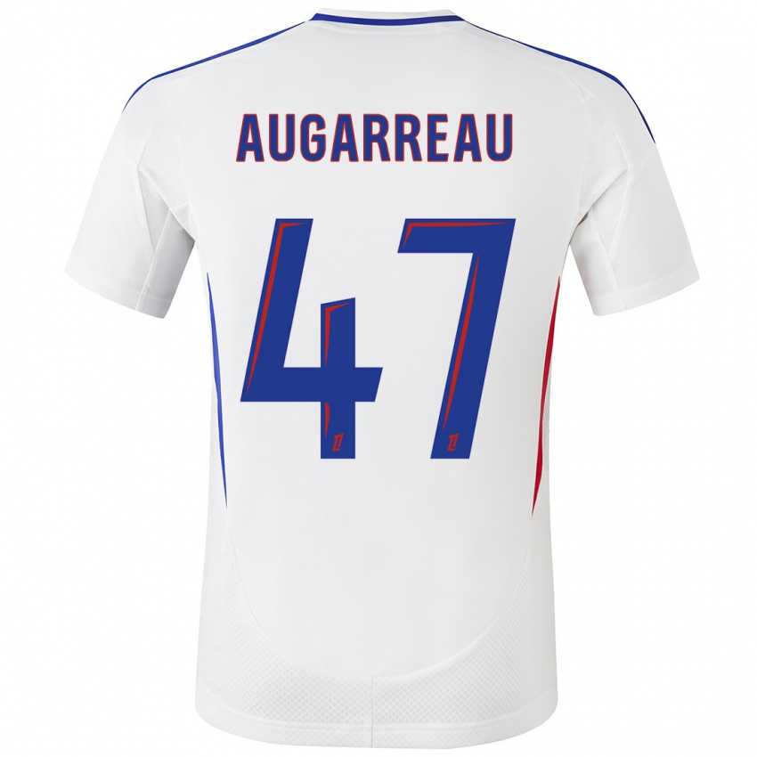 Kinder Sofiane Augarreau #47 Weiß Blau Heimtrikot Trikot 2024/25 T-Shirt