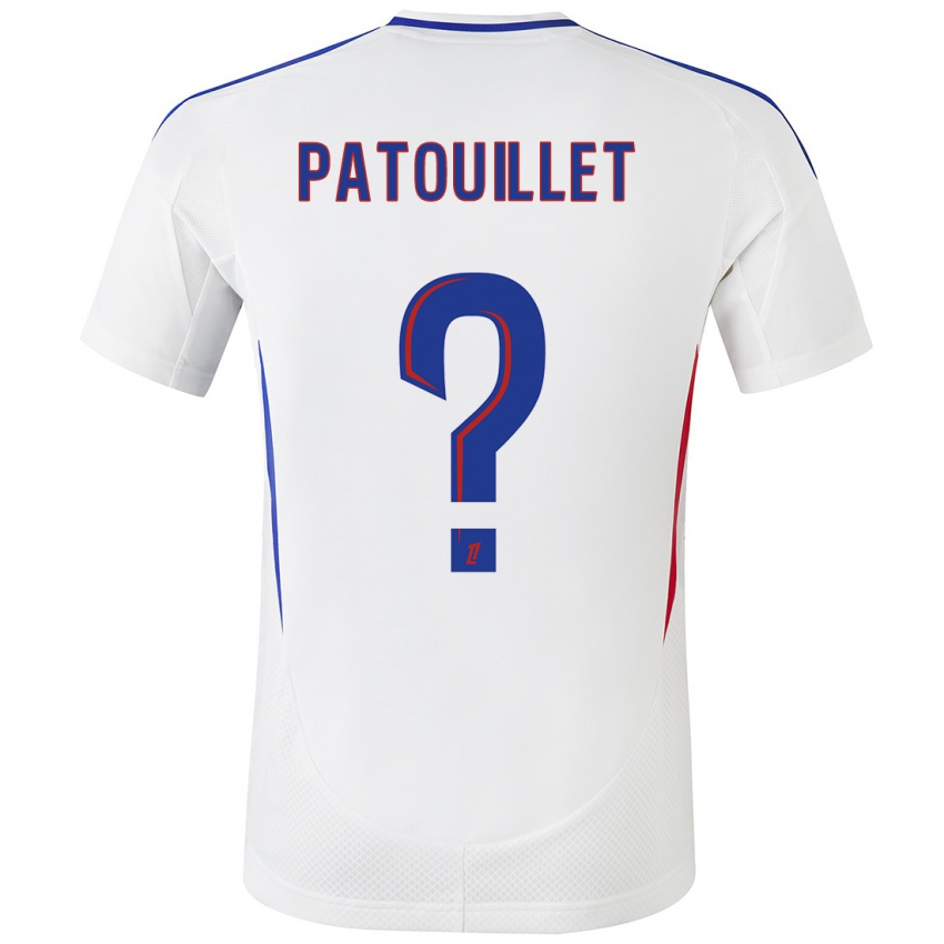 Kinder Mathieu Patouillet #0 Weiß Blau Heimtrikot Trikot 2024/25 T-Shirt