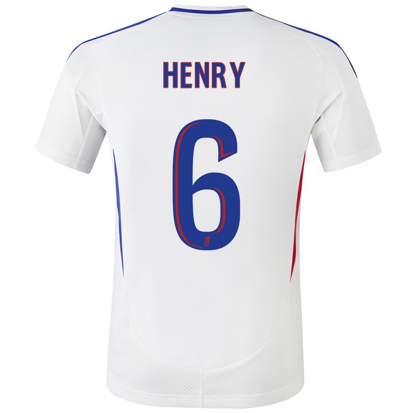 Kinder Amandine Henry #6 Weiß Blau Heimtrikot Trikot 2024/25 T-Shirt