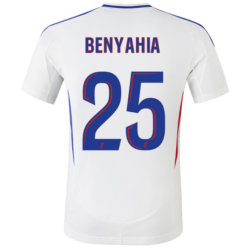 Kinder Ines Benyahia #25 Weiß Blau Heimtrikot Trikot 2024/25 T-Shirt