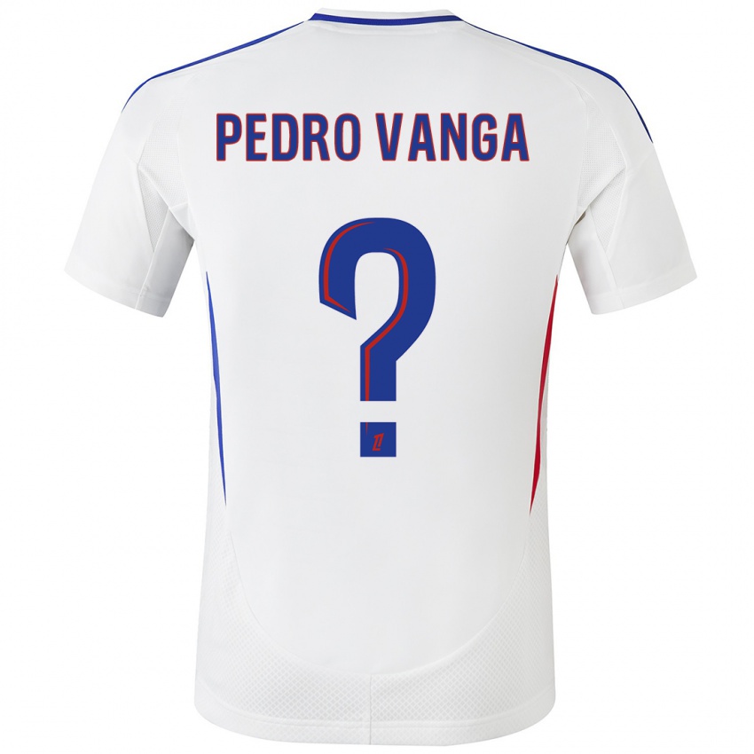 Kinder Emerson Pedro Vanga #0 Weiß Blau Heimtrikot Trikot 2024/25 T-Shirt