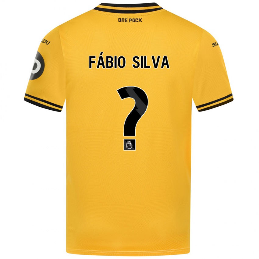 Kinder Fabio Silva #0 Gelb Heimtrikot Trikot 2024/25 T-Shirt