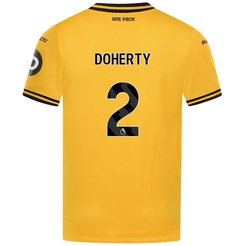 Kinder Matt Doherty #2 Gelb Heimtrikot Trikot 2024/25 T-Shirt