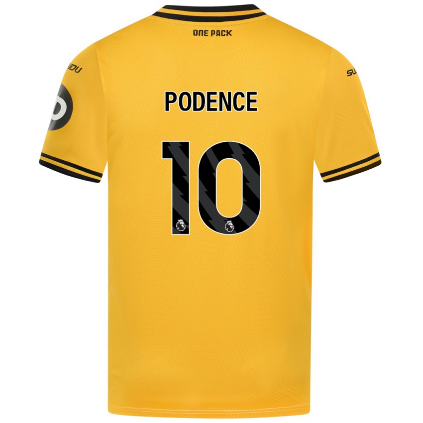 Kinder Daniel Podence #10 Gelb Heimtrikot Trikot 2024/25 T-Shirt