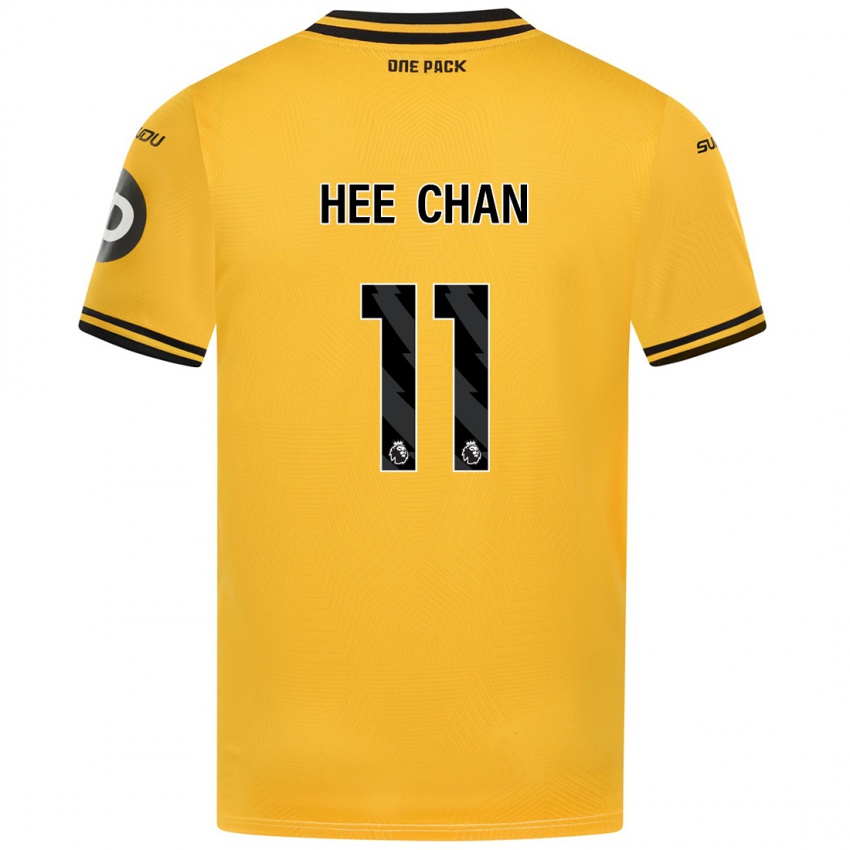 Kinder Hee-Chan Hwang #11 Gelb Heimtrikot Trikot 2024/25 T-Shirt