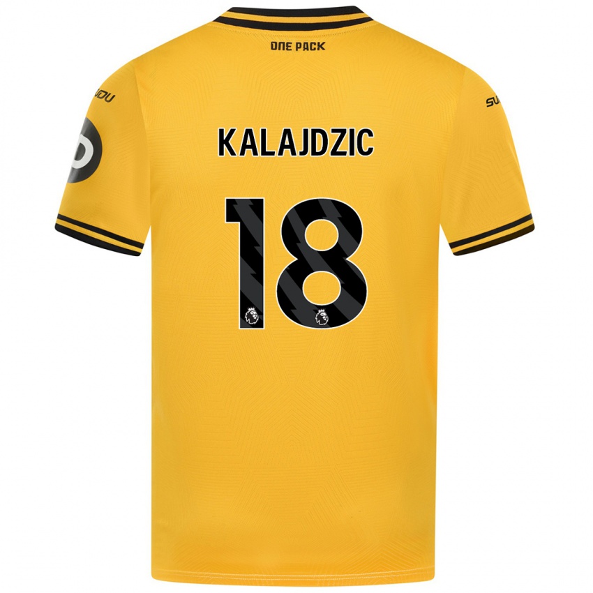 Kinder Sasa Kalajdzic #18 Gelb Heimtrikot Trikot 2024/25 T-Shirt