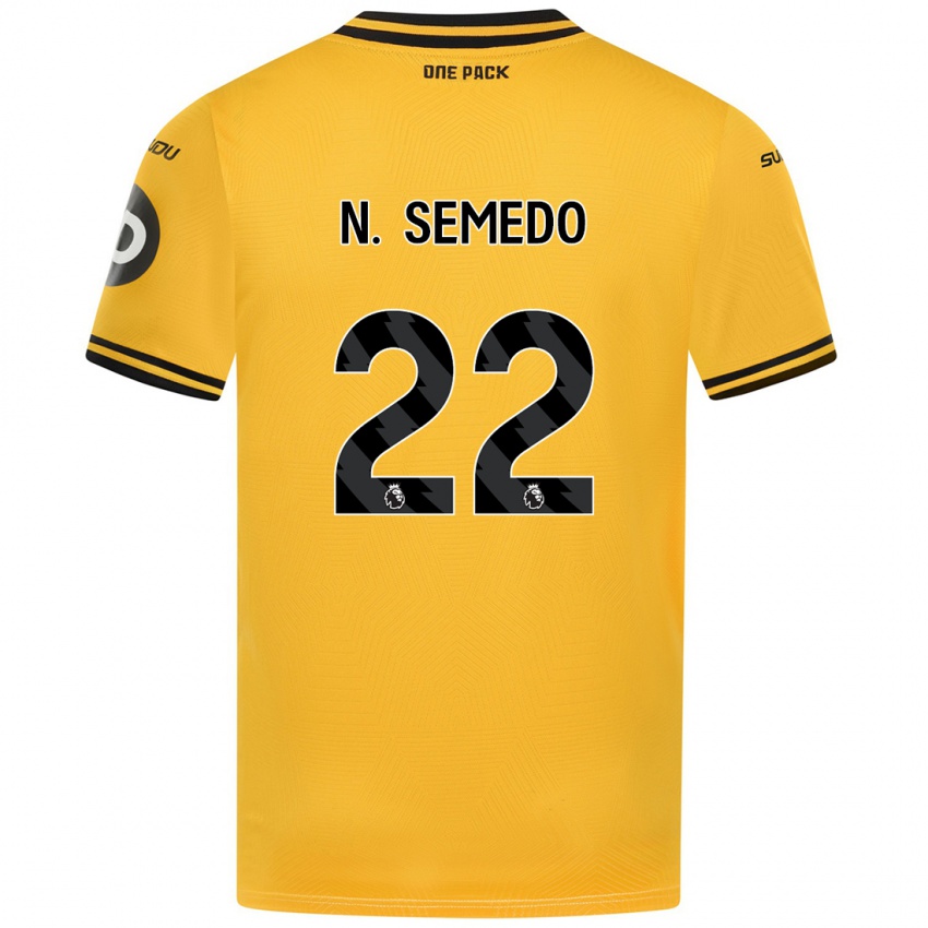 Kinder Nelson Semedo #22 Gelb Heimtrikot Trikot 2024/25 T-Shirt