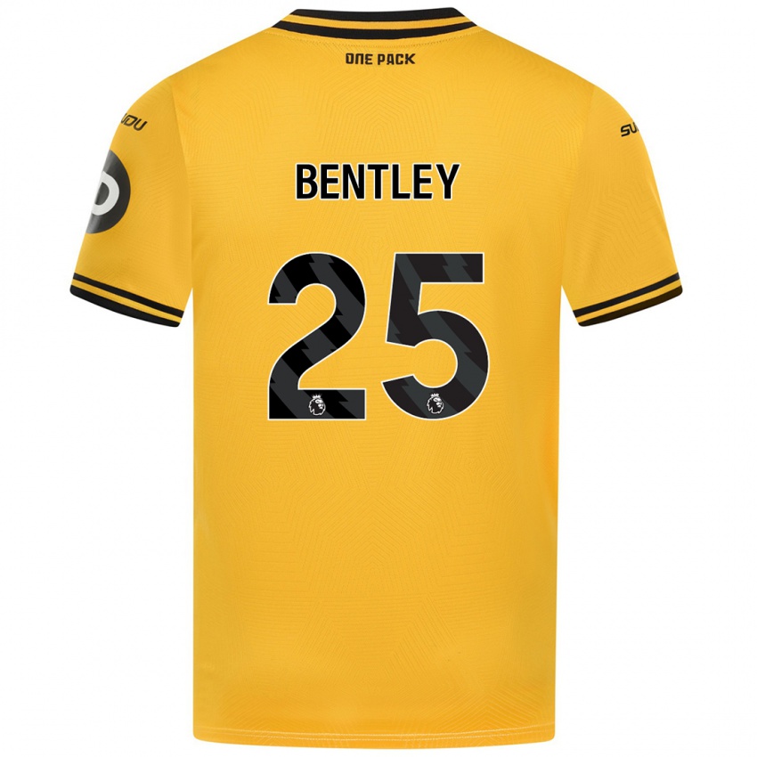 Kinder Daniel Bentley #25 Gelb Heimtrikot Trikot 2024/25 T-Shirt