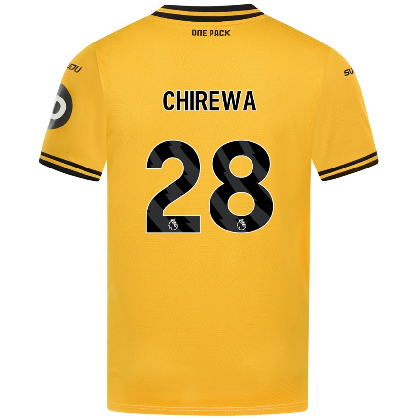 Kinder Tawanda Chirewa #28 Gelb Heimtrikot Trikot 2024/25 T-Shirt