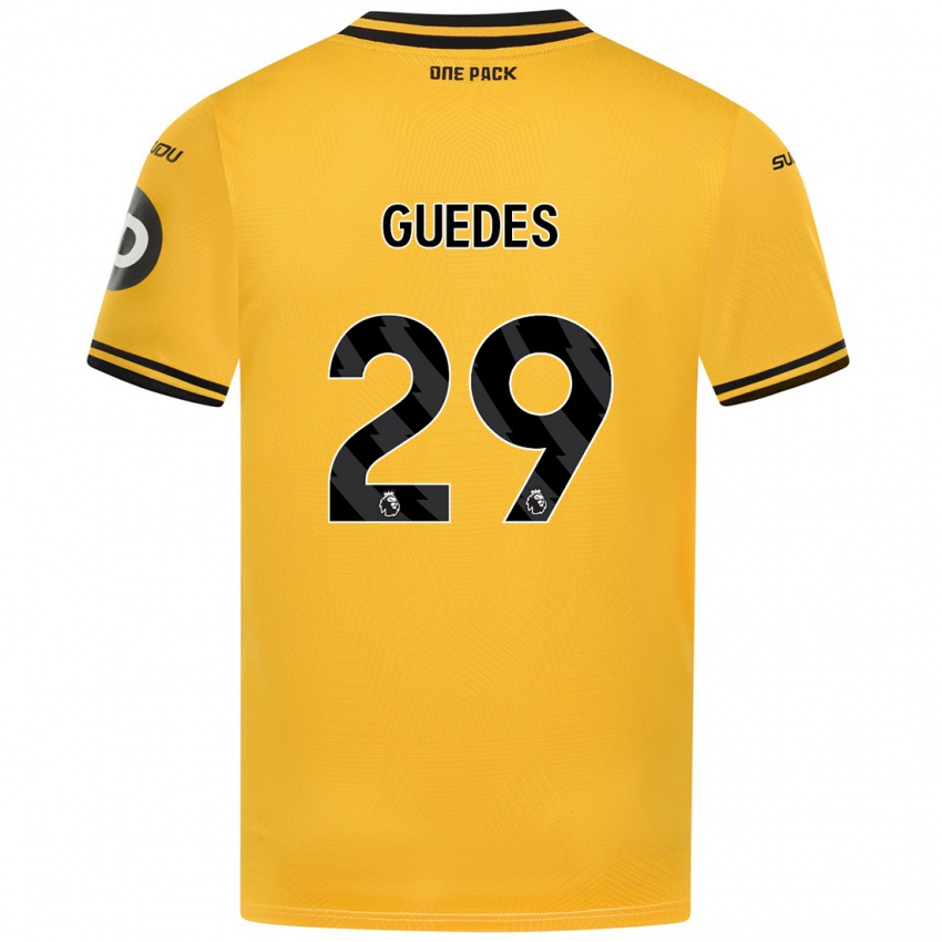 Kinder Goncalo Guedes #29 Gelb Heimtrikot Trikot 2024/25 T-Shirt