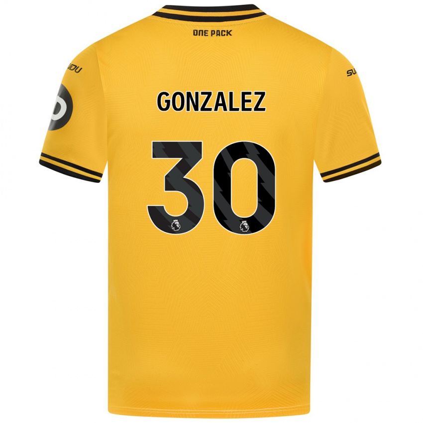 Kinder Enso González #30 Gelb Heimtrikot Trikot 2024/25 T-Shirt