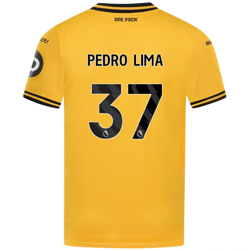 Kinder Pedro Lima #37 Gelb Heimtrikot Trikot 2024/25 T-Shirt