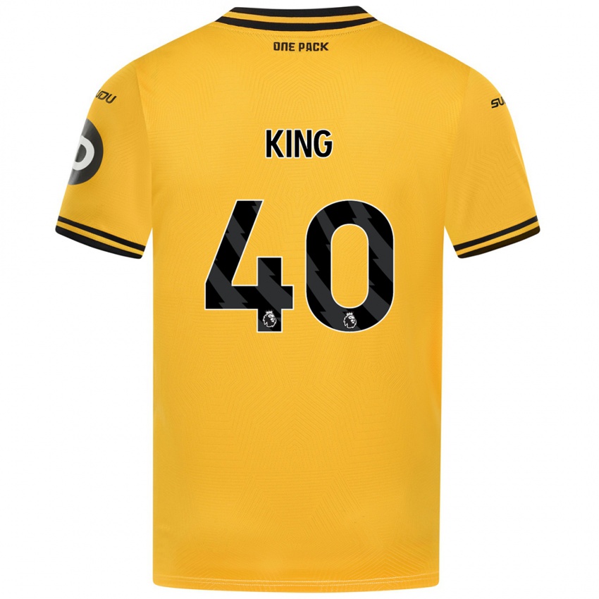 Kinder Tom King #40 Gelb Heimtrikot Trikot 2024/25 T-Shirt