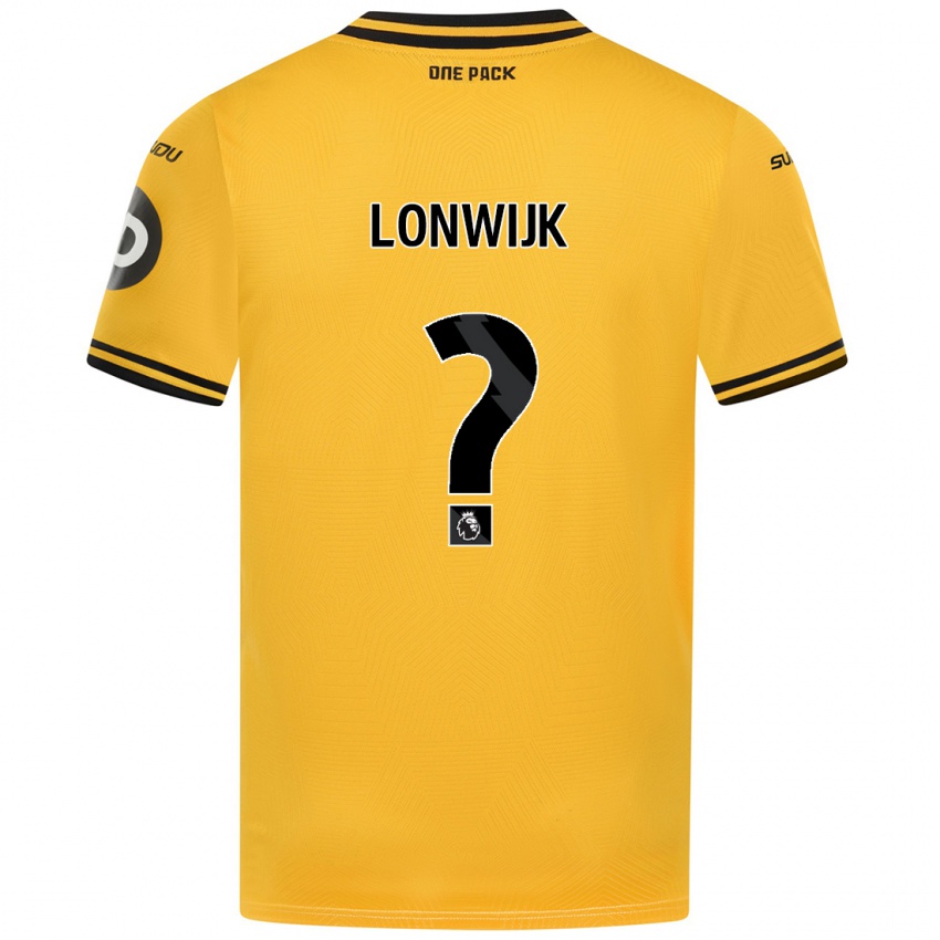 Kinder Nigel Lonwijk #0 Gelb Heimtrikot Trikot 2024/25 T-Shirt