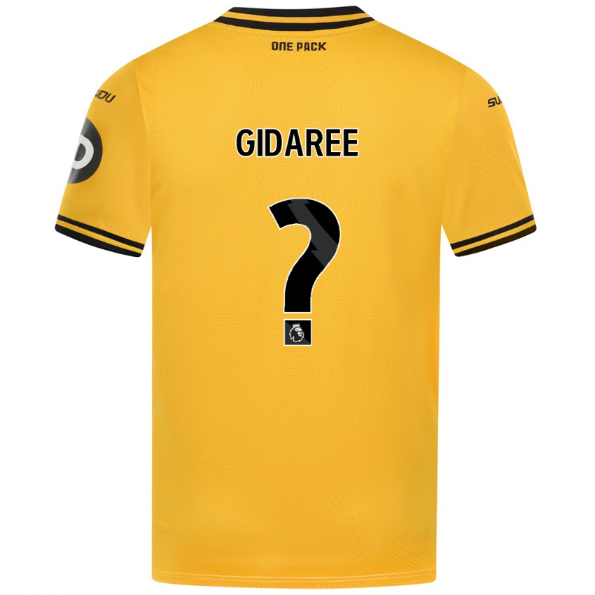 Kinder Josh Gidaree #0 Gelb Heimtrikot Trikot 2024/25 T-Shirt