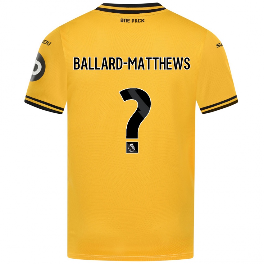 Kinder Emilio Ballard-Matthews #0 Gelb Heimtrikot Trikot 2024/25 T-Shirt