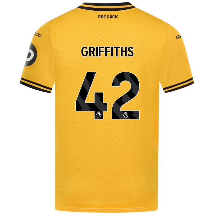 Kinder Harvey Griffiths #42 Gelb Heimtrikot Trikot 2024/25 T-Shirt