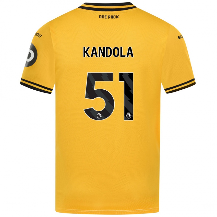 Kinder Kam Kandola #51 Gelb Heimtrikot Trikot 2024/25 T-Shirt