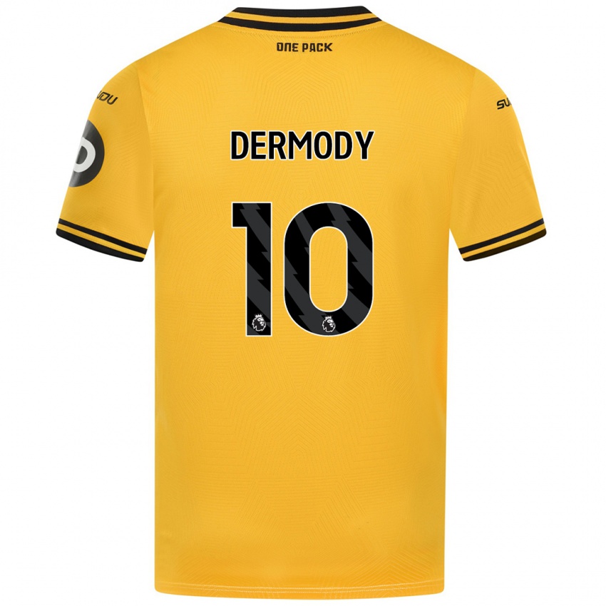 Kinder Helen Dermody #10 Gelb Heimtrikot Trikot 2024/25 T-Shirt