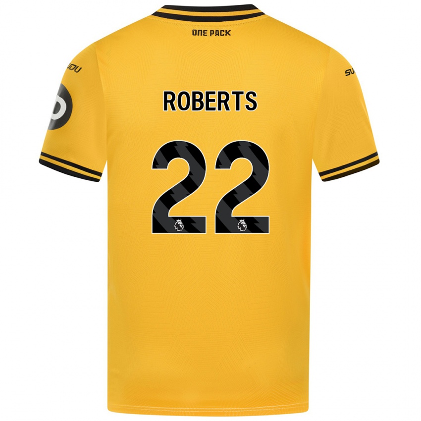 Kinder Beth Roberts #22 Gelb Heimtrikot Trikot 2024/25 T-Shirt