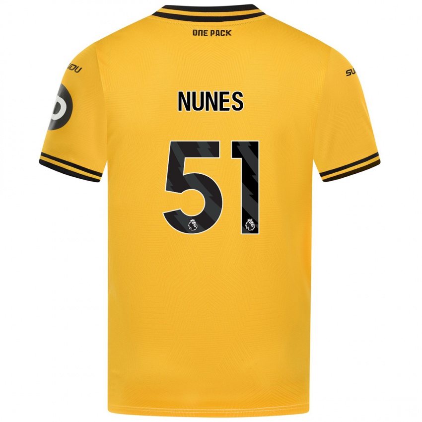 Kinder Grazi Nunes #51 Gelb Heimtrikot Trikot 2024/25 T-Shirt