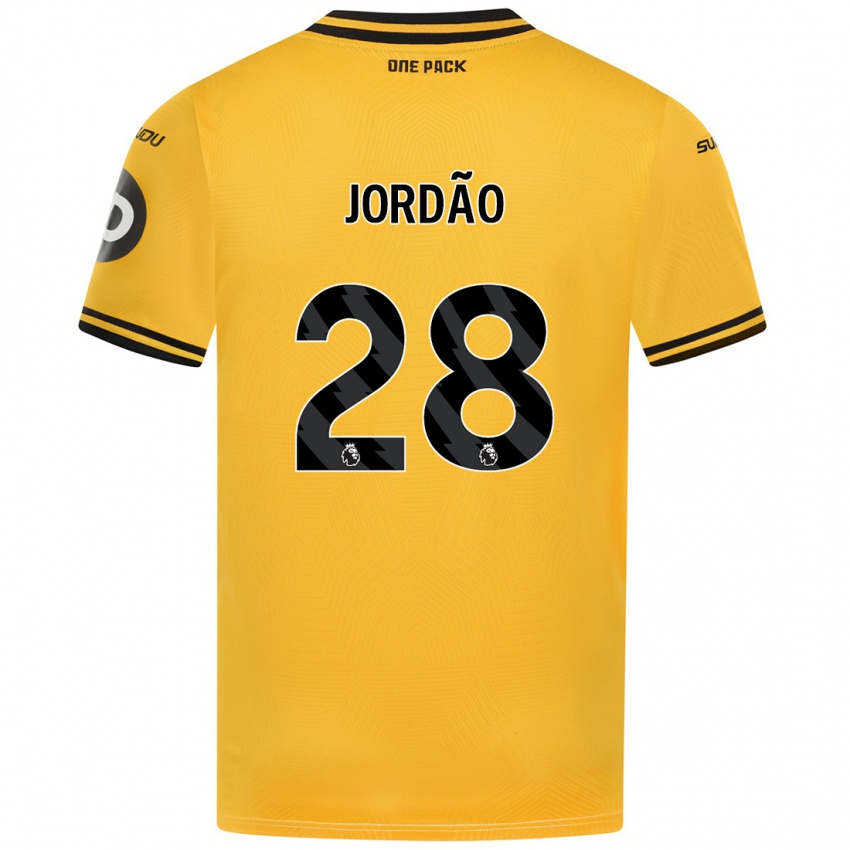 Kinder Bruno Jordao #28 Gelb Heimtrikot Trikot 2024/25 T-Shirt