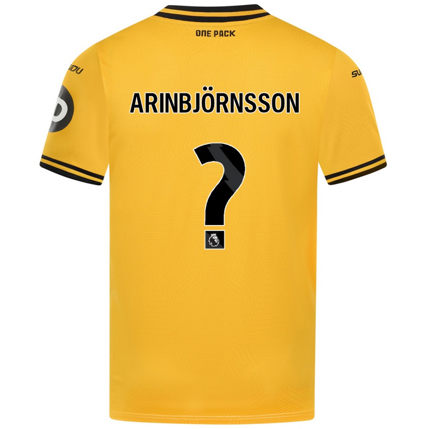 Kinder Pálmi Rafn Arinbjörnsson #0 Gelb Heimtrikot Trikot 2024/25 T-Shirt