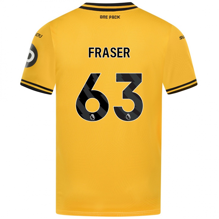 Kinder Nathan Fraser #63 Gelb Heimtrikot Trikot 2024/25 T-Shirt