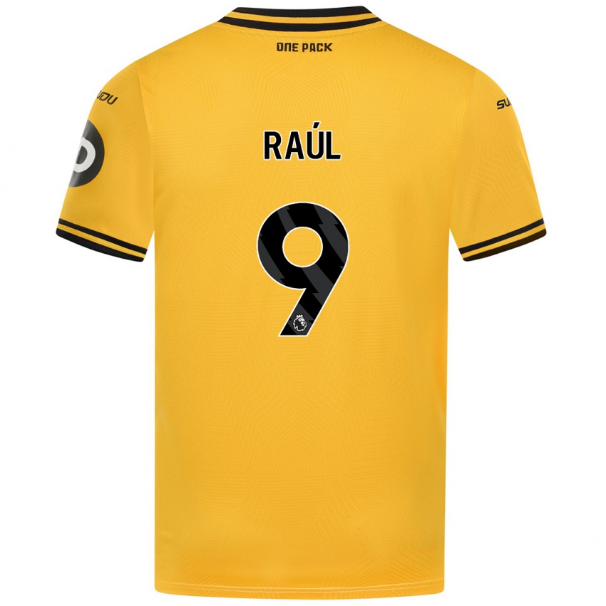 Kinder Raul Jimenez #9 Gelb Heimtrikot Trikot 2024/25 T-Shirt