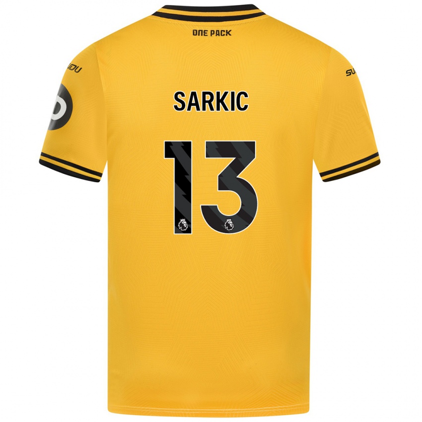 Kinder Matija Sarkic #13 Gelb Heimtrikot Trikot 2024/25 T-Shirt